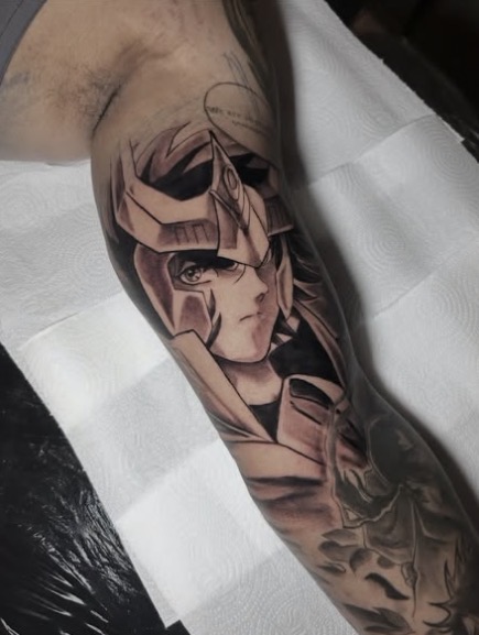 Composição autoral de tatuagem por Juba